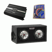 Kicker 07DCVR122 and Phoenix Gold Ryval V8001 + 4 Gauge Amp Kit BRAND NEW!!